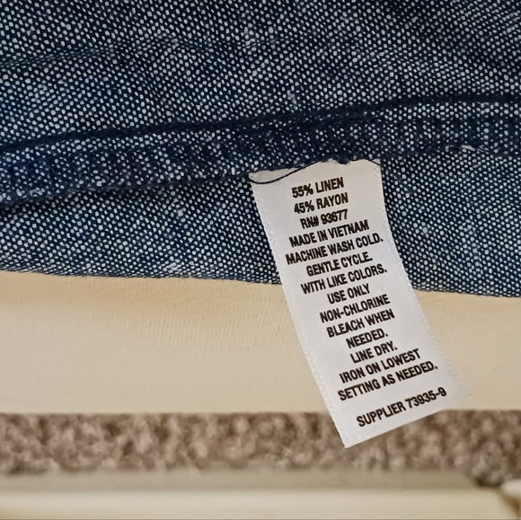 ANA Linen/ Rayon Tank Blue XXLT NWT - Picture 5 of 5